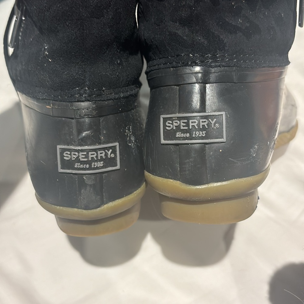 Black Leopard Print Sperrys Size 9 - image 2